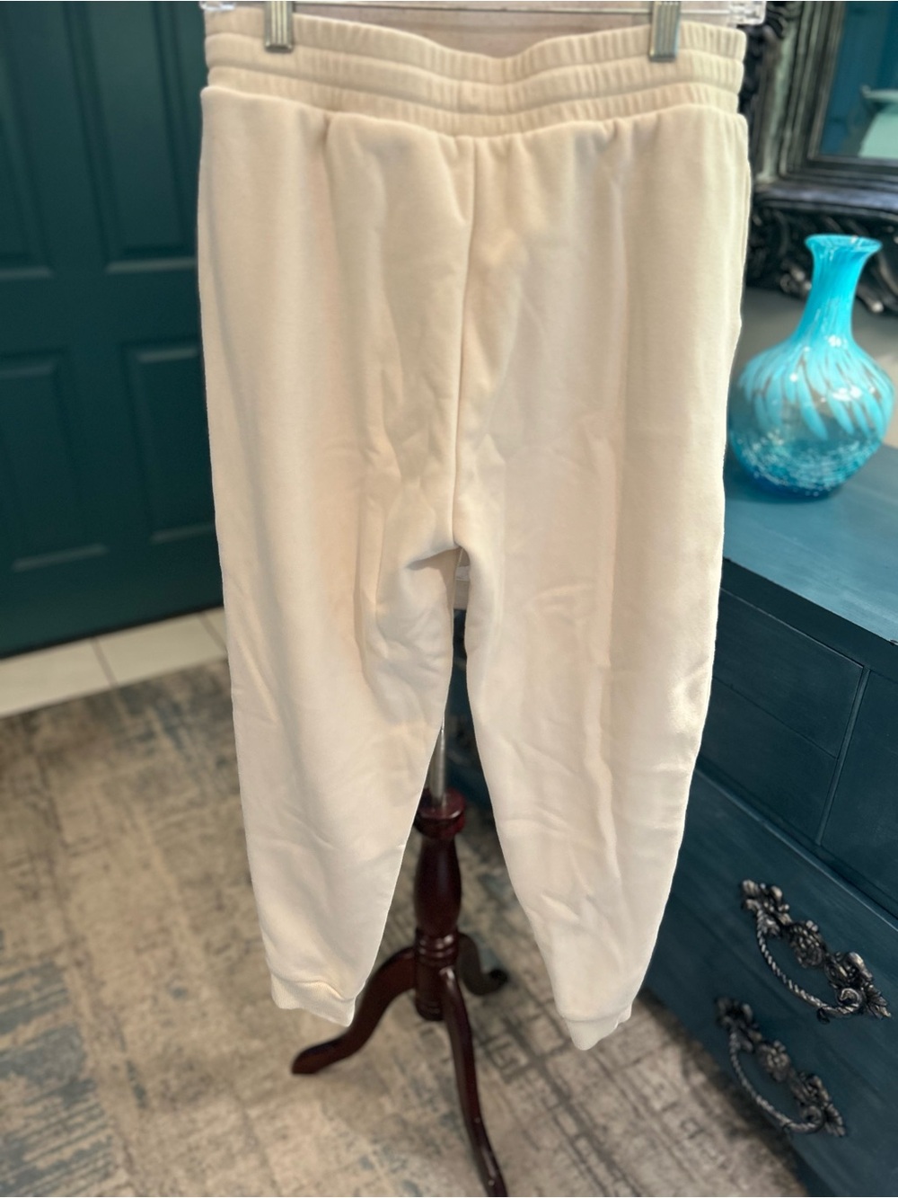 Haven Well Within Relaxed Hoodie & Jogger Set Cream Cozy fleece interior Sz Med - Picture 7 of 11